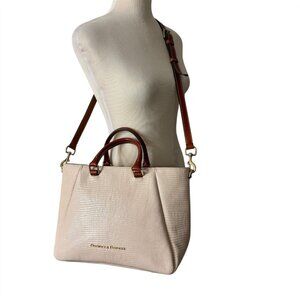 Dooney & Bourke Bag Purse Tote & DB Bone Blush Lizard Top Handle Crossbody